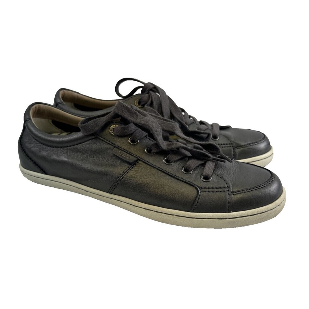 Taos Footwear Onward Sneaker Leather Gray Metallic Low Lace Up Comfort Womens 10